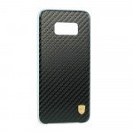 Wholesale Galaxy S8 Plus Carbon Fiber Armor Hybrid Case (Black)